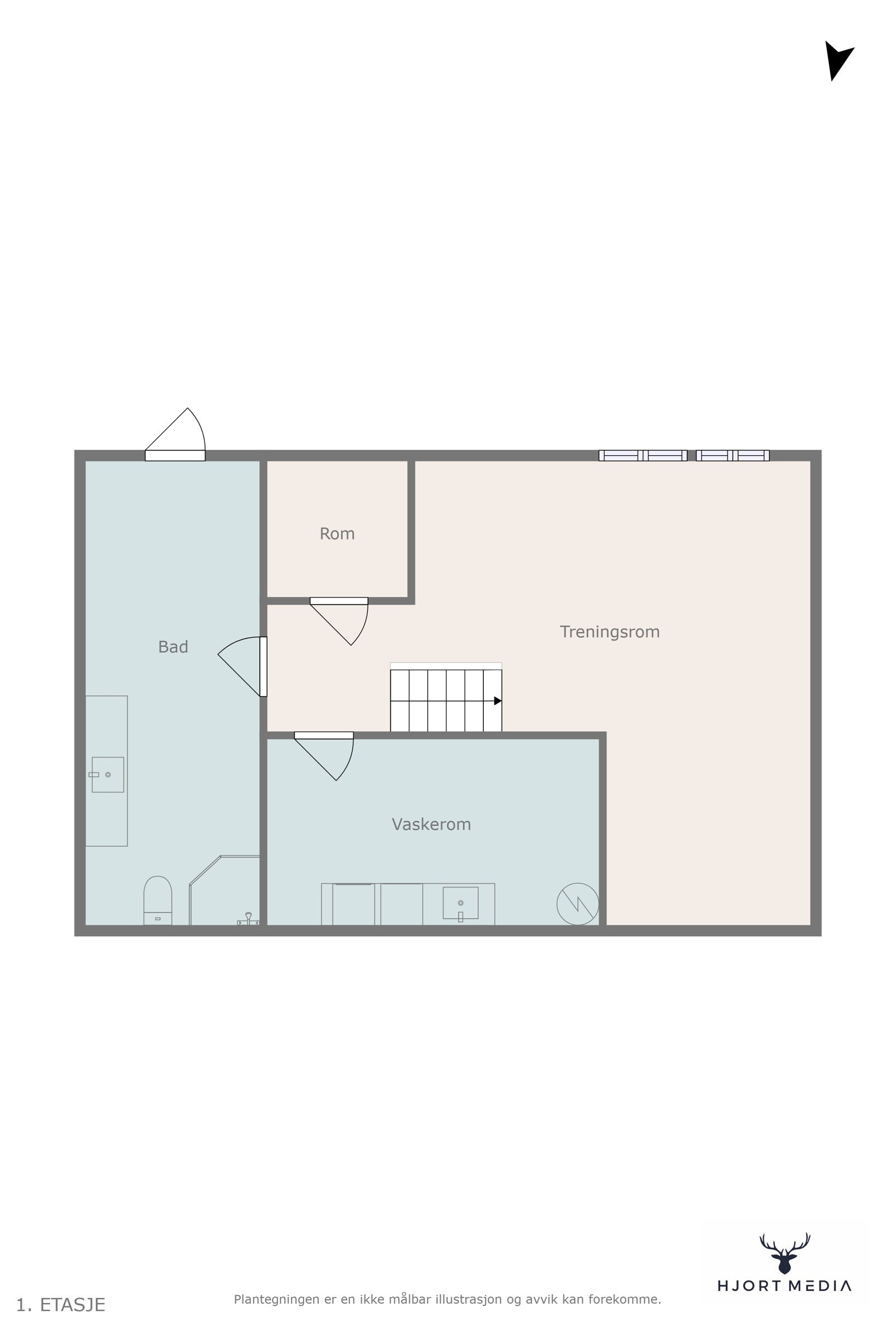 Plantegning underetasje. Galleribilde