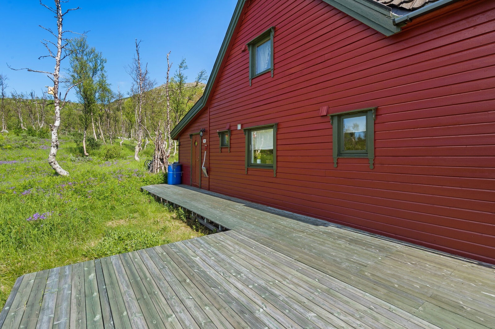 Utendørs, gode terrasser på flere sider. Galleribilde