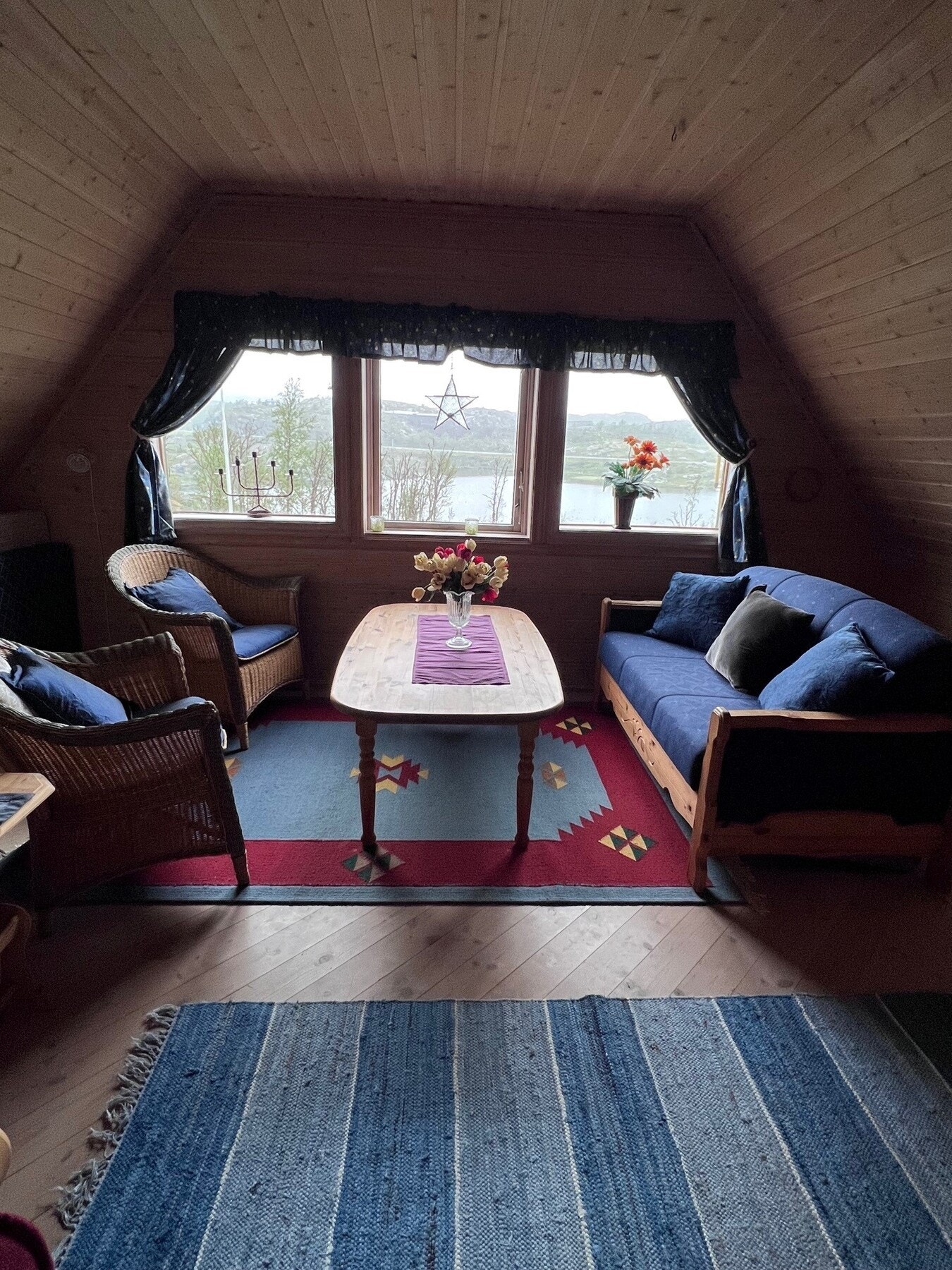 Loftsstue med fin utsikt. Galleribilde