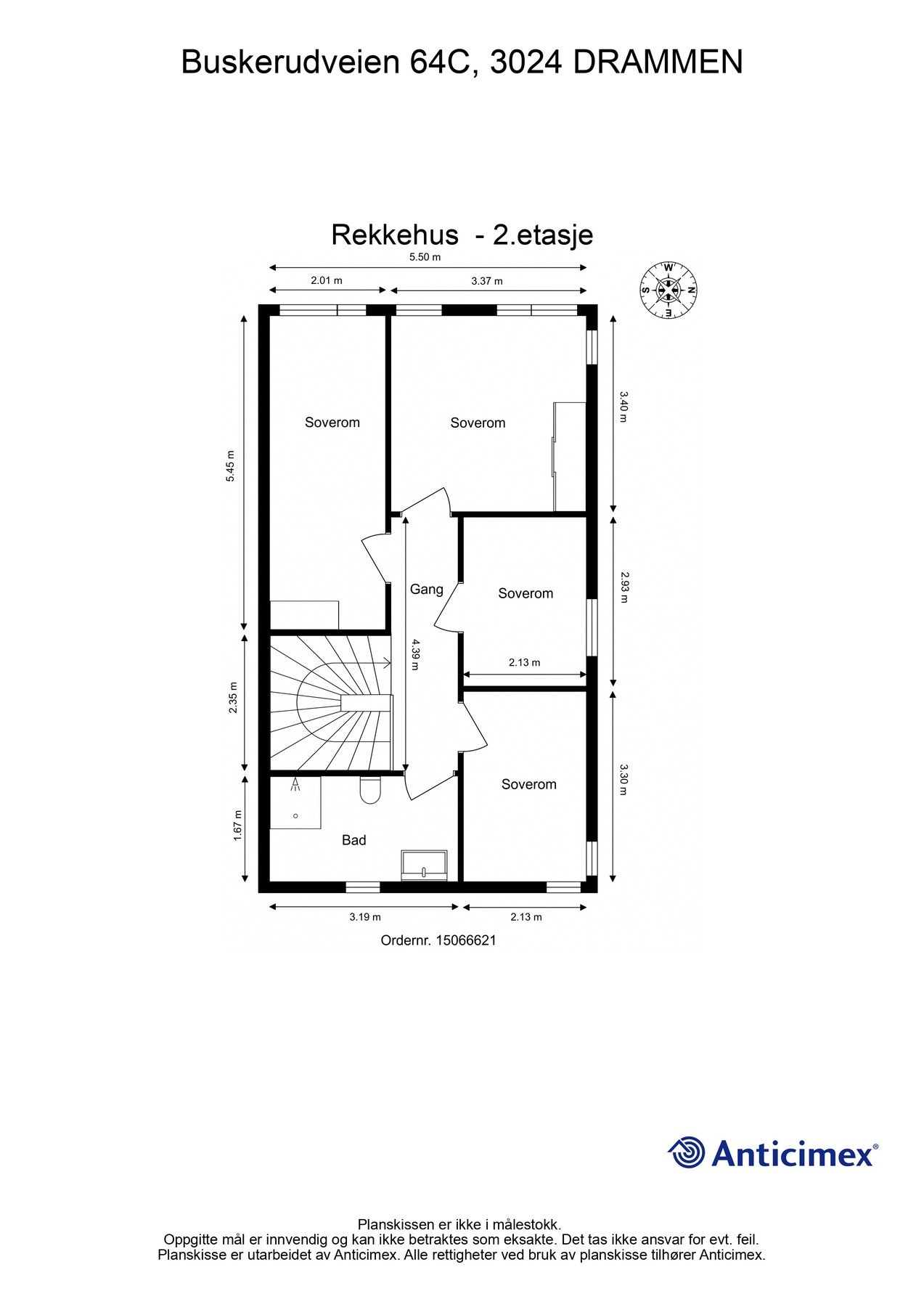 Plantegning 2. etasje Galleribilde
