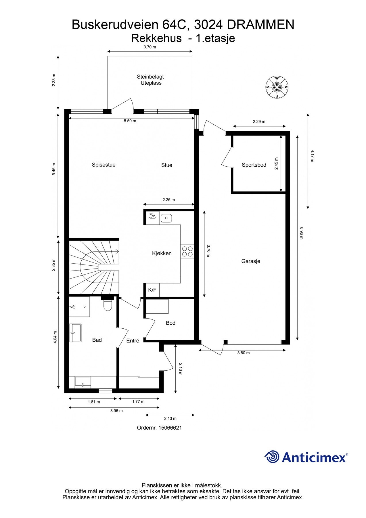 Plantegning 1. etasje Galleribilde