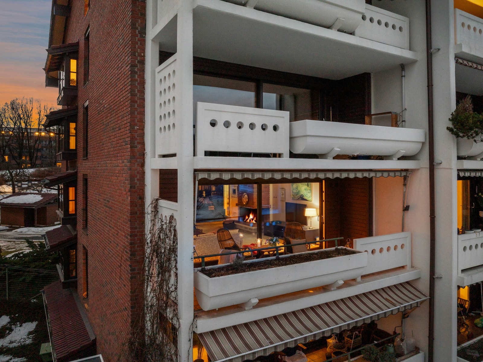 Her bor man fint til på enden av bygget Galleribilde