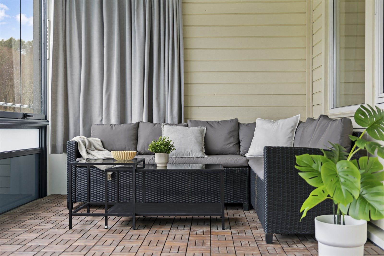 Balkongen er målt til 21,4m². Galleribilde