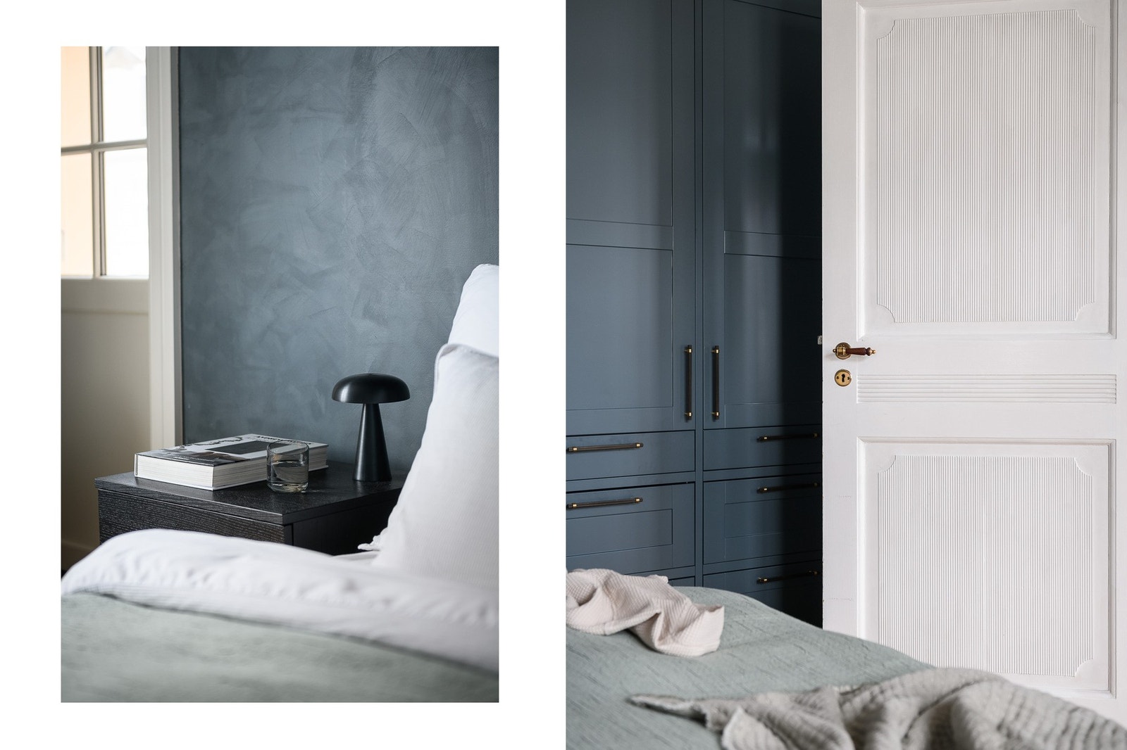 Veggene er glatte malt i mørk kalkmaling Galleribilde