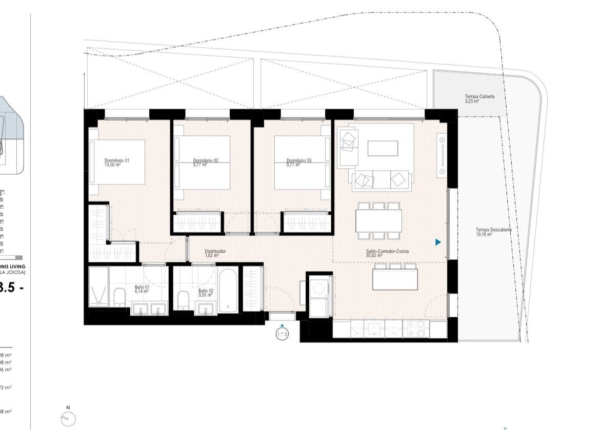 Plantegning 3 soverom Galleribilde