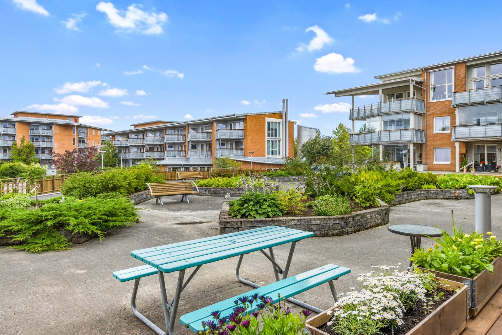 Flott fellesområde på Stekke. Dette område blir flittig brukt av beboerne på sommeren. Galleribilde