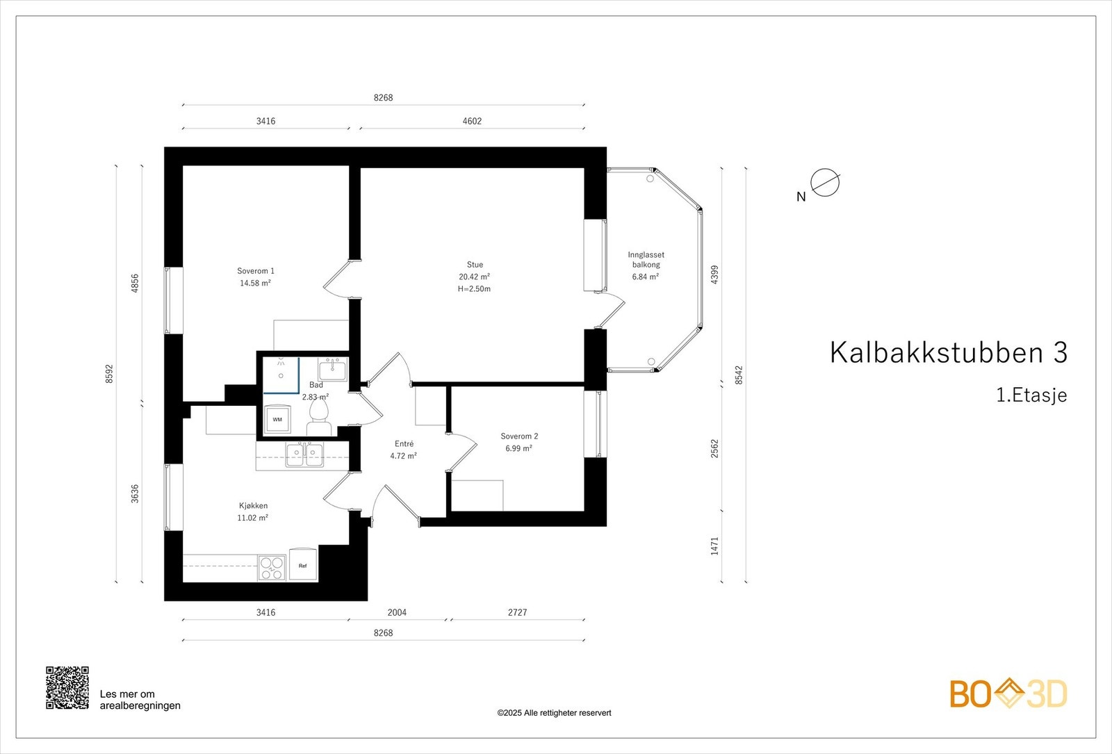 Vi legger ved leilighetens planskisse med én gang, slik at du får orientert deg. Galleribilde