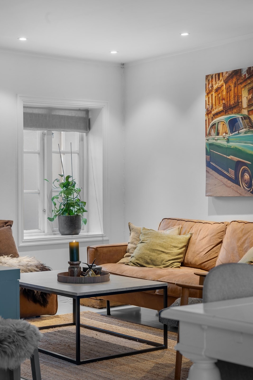 Downlights i deler av stuen. Galleribilde