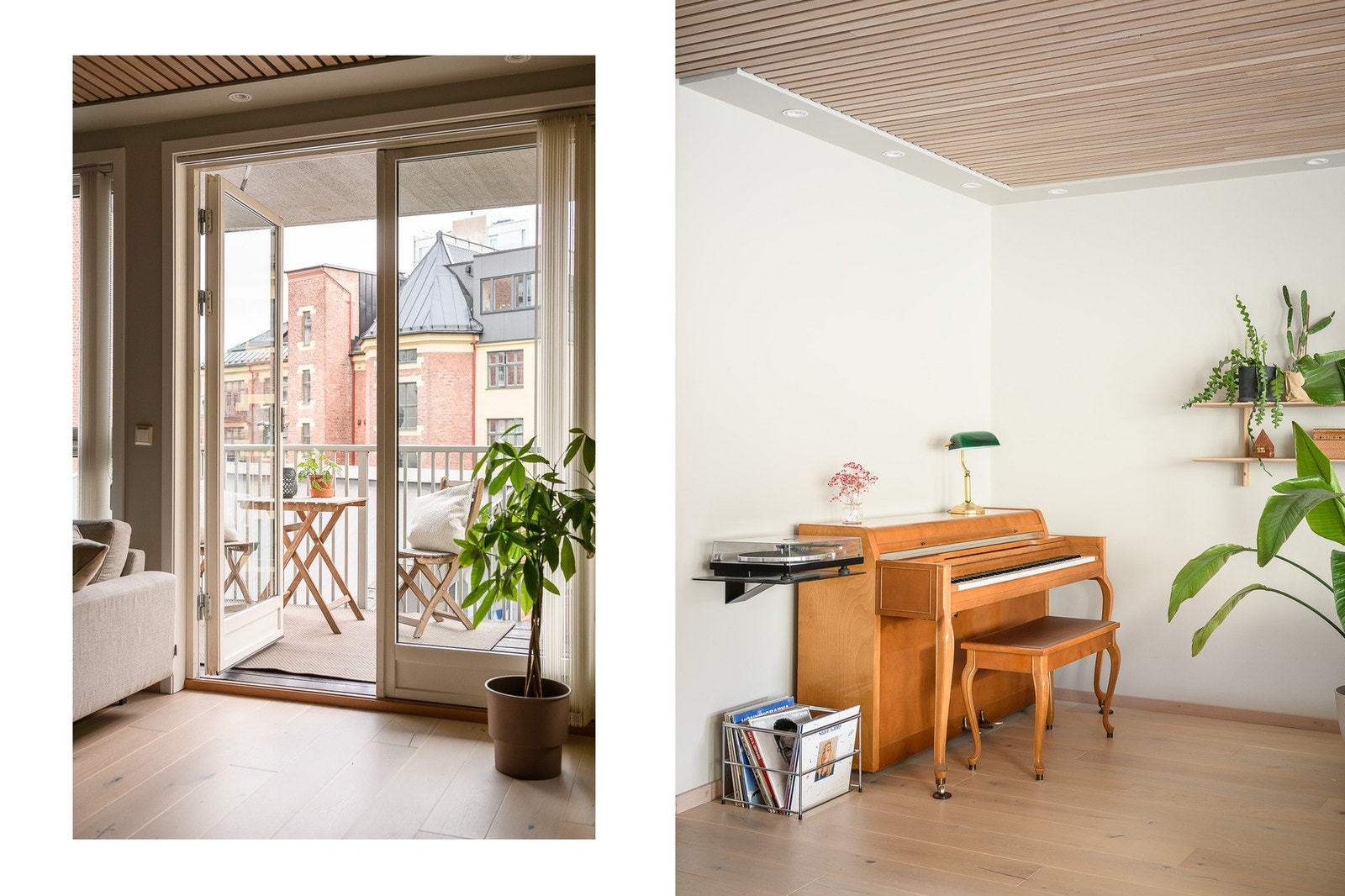 Skyvedøren skaper en naturlig romforlengelse i sommerhalvåret. Galleribilde