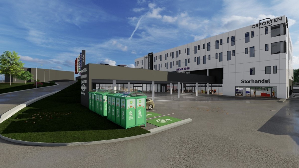 Osporten, et handelsområde med meget god eksponering mot E39. Det aktuelle lokalet ligger i plan 1. Enkel adkomst, god synlighet Galleribilde