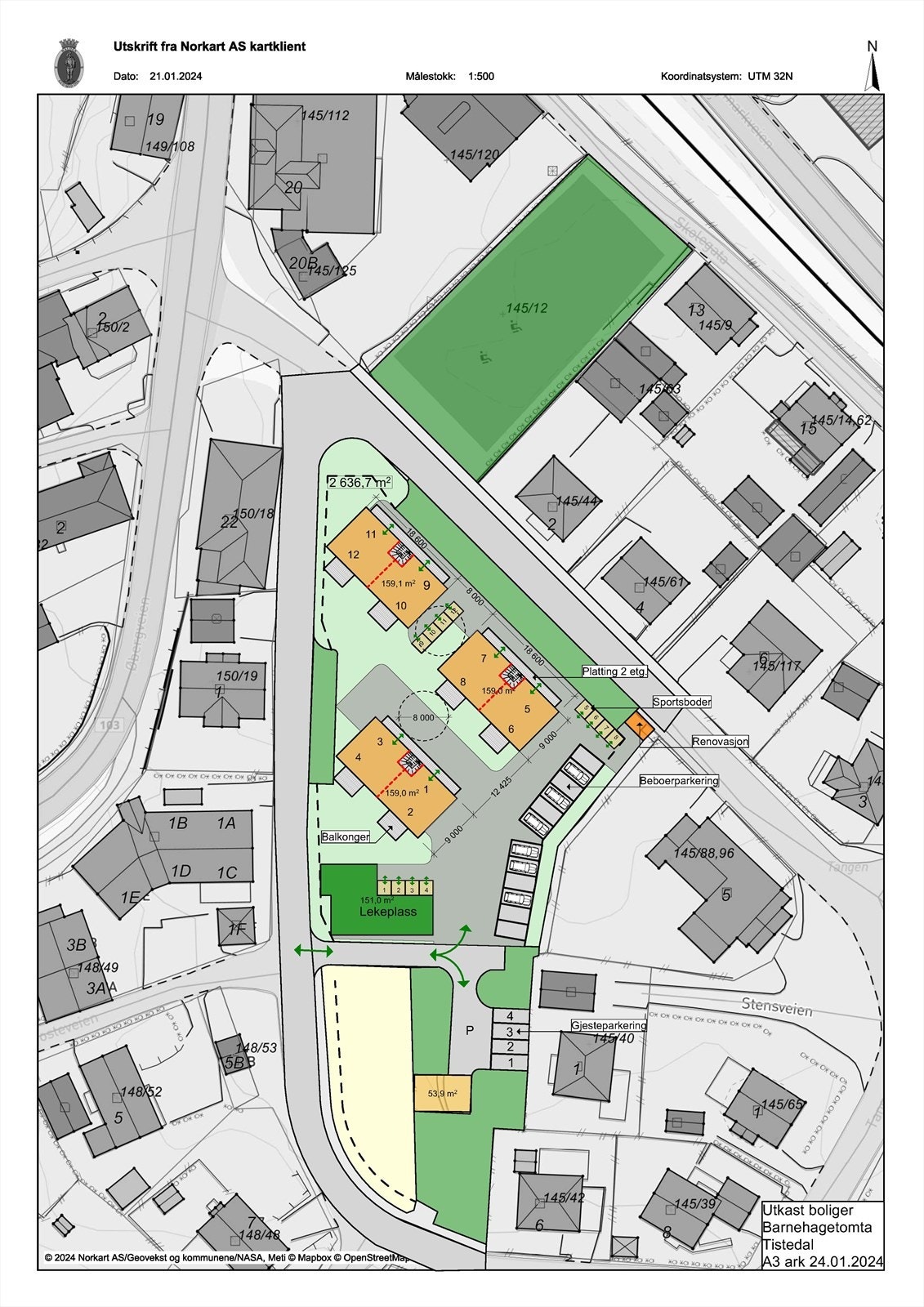 Planskisse detaljregulering Galleribilde