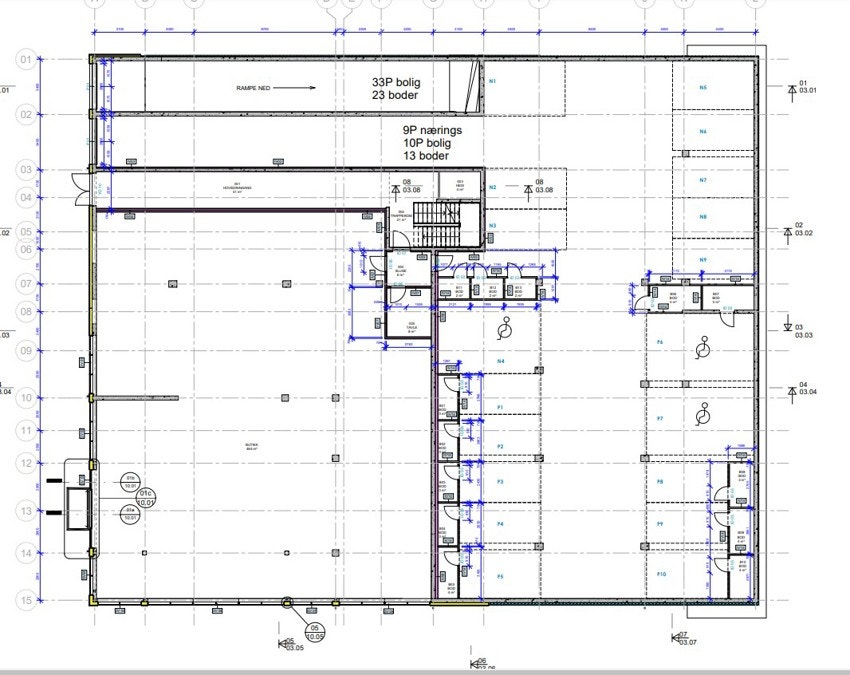 Plantegning 1 etg. Galleribilde