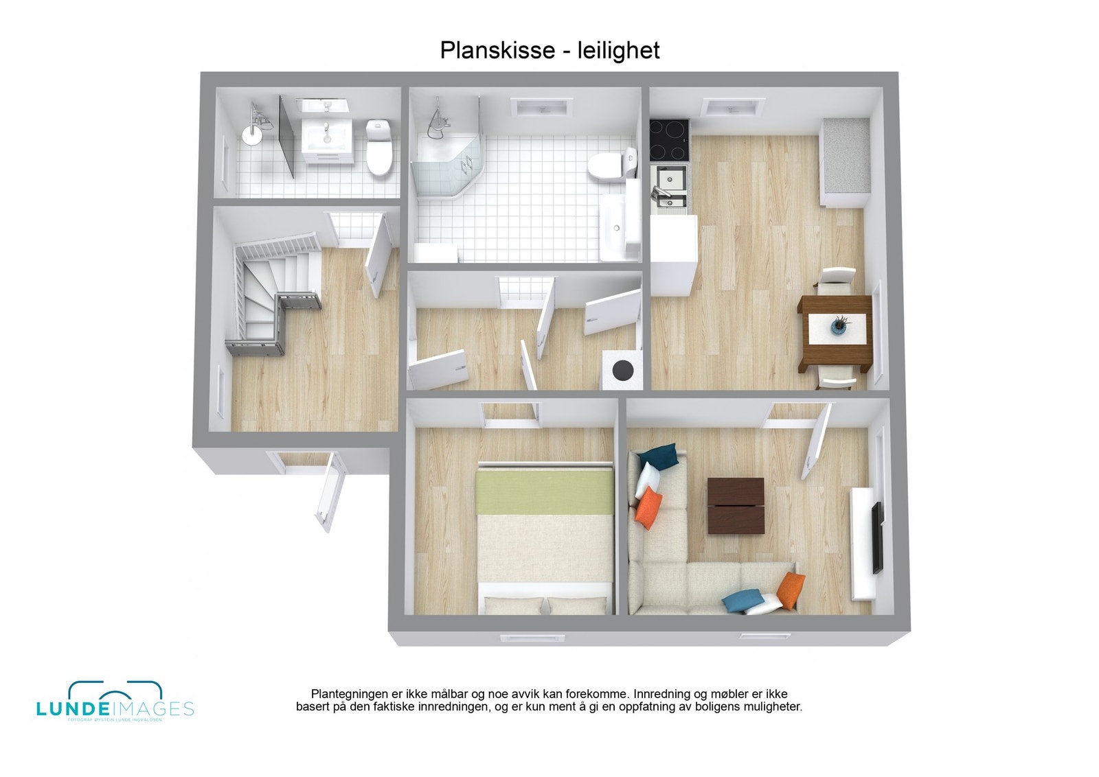 Plantegning av leilighet i 2.etg Galleribilde