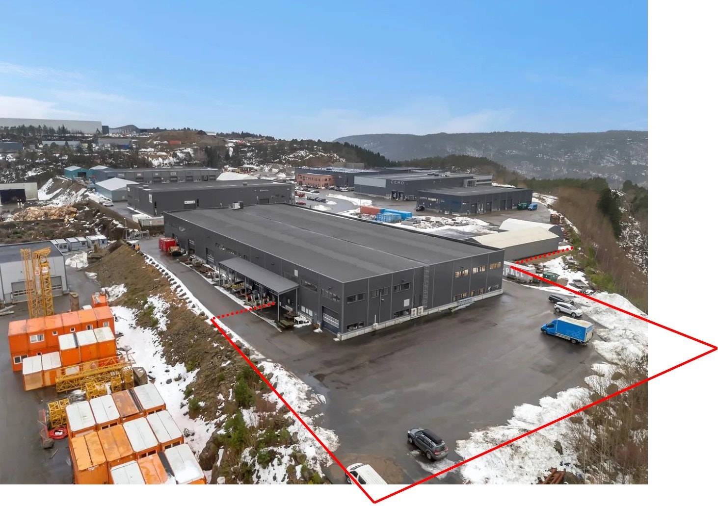 Stort uteareal Galleribilde