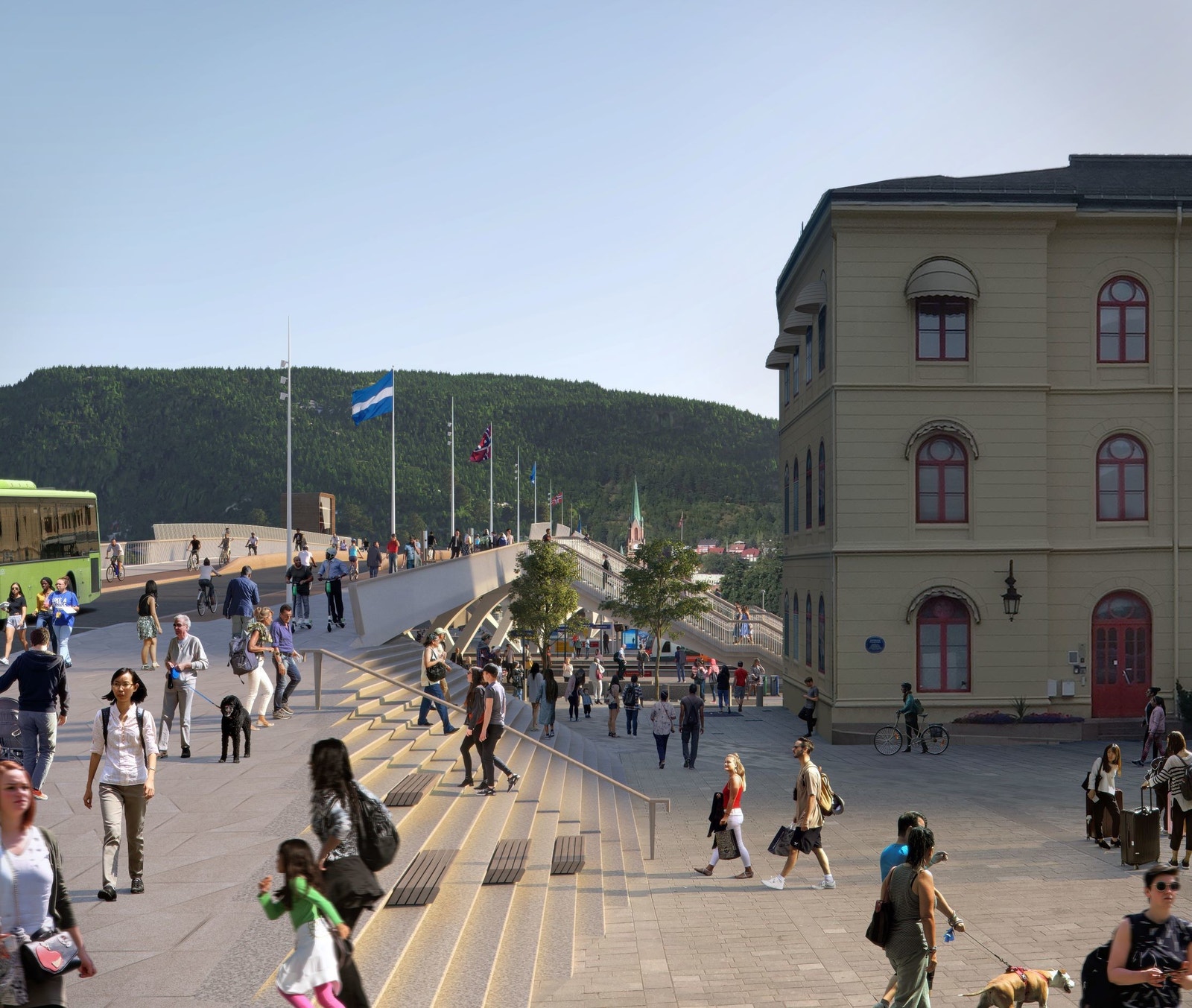 Illustrasjonsbilde av den nye bybrua Galleribilde