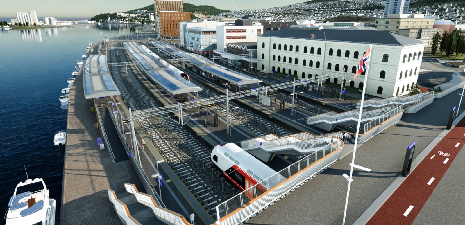 Illustrasjonsbilde av nye Drammen stasjon Galleribilde