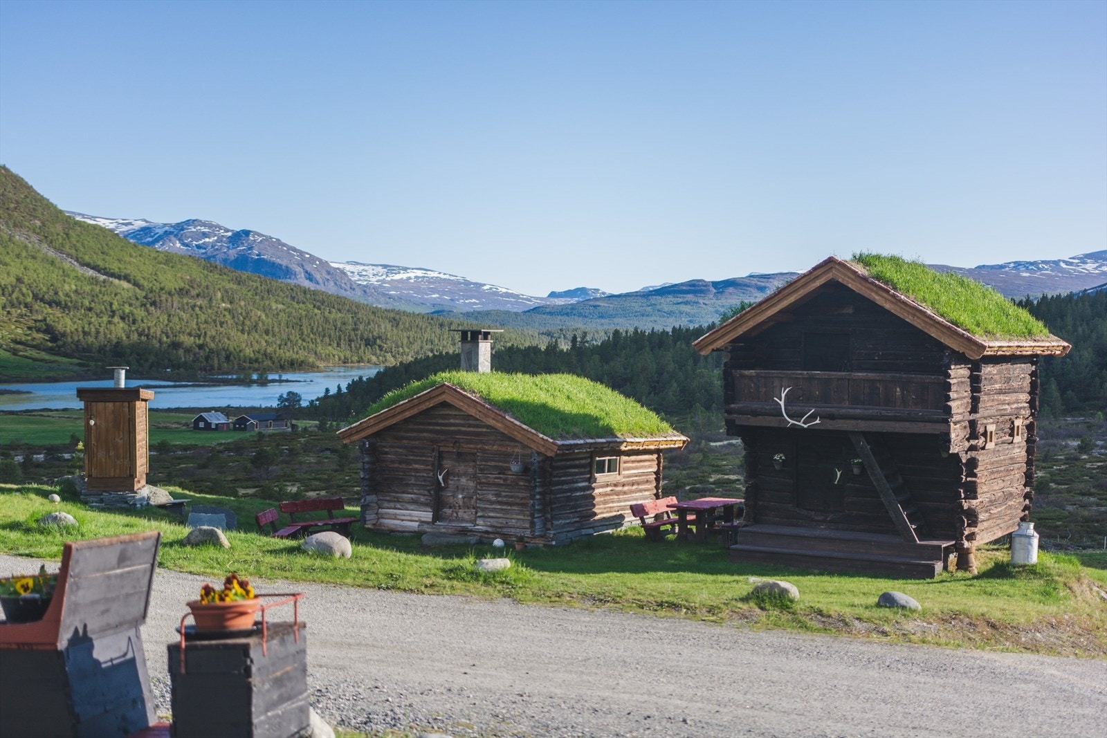 Utsikt fra inngangen til hotellet Galleribilde