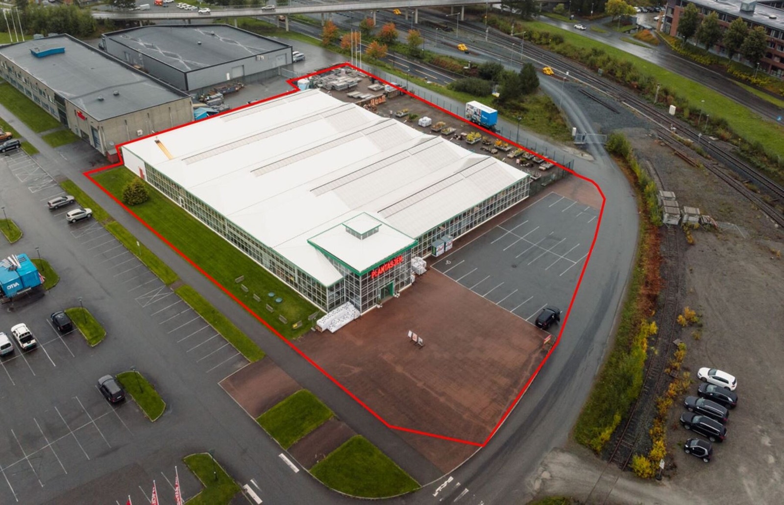 Eksisterende bygningsmasse med tomtegrense Galleribilde