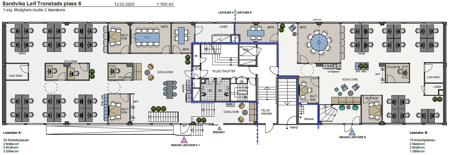 Utkast enbruker - hele etasjen. Galleribilde