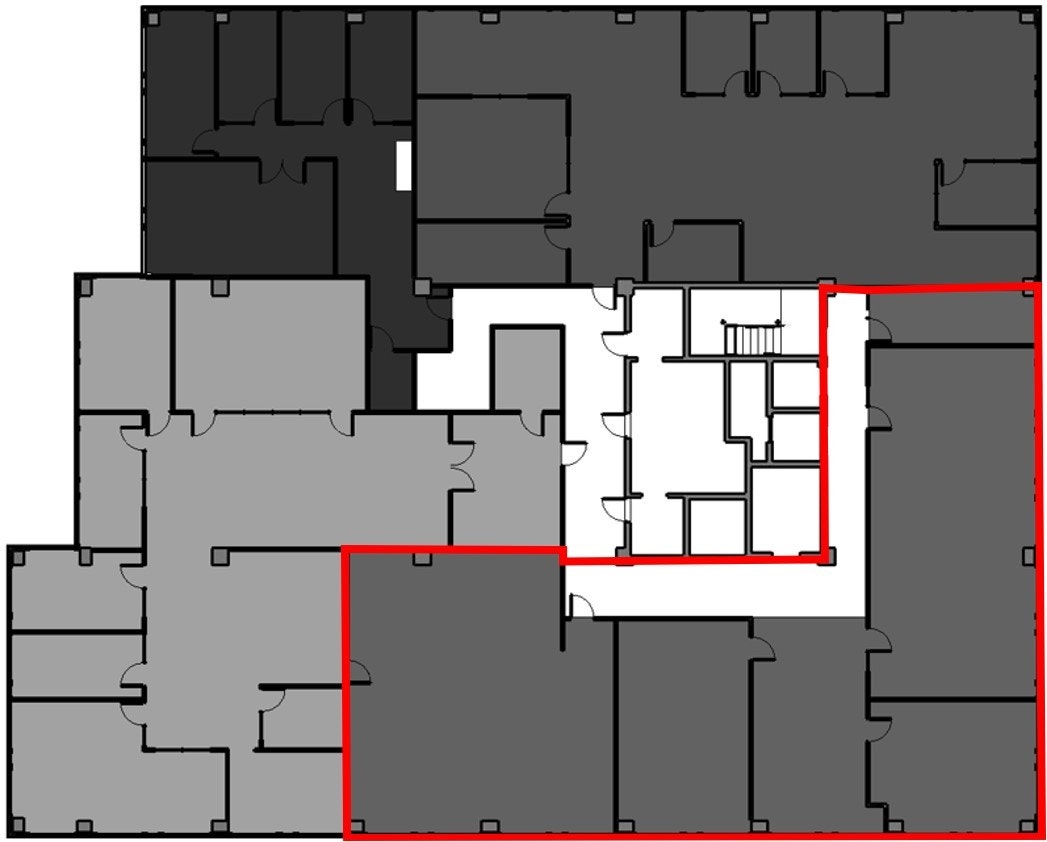 5. etasje (møteromsavdeling/kundemottak) - enkelte avvik kan forekomme. Galleribilde