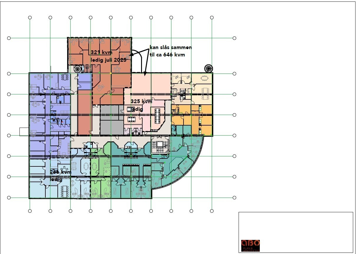 Plantegning ledig areal. Galleribilde