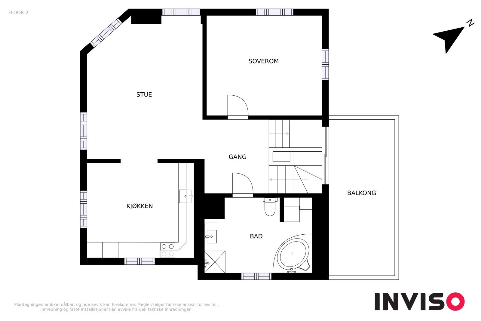 Plantegning 2. etg. Galleribilde