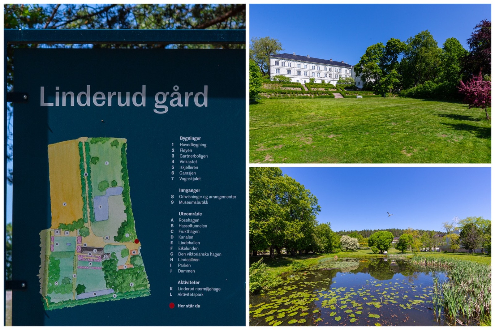 Linderud gård, som er ett av Oslos mest fornemme gods ligger som nærmeste nabo til borettslaget. Gården har et fantastisk hageanlegg for rekreasjon, samt arrangerer utstillinger og konserter. Galleribilde