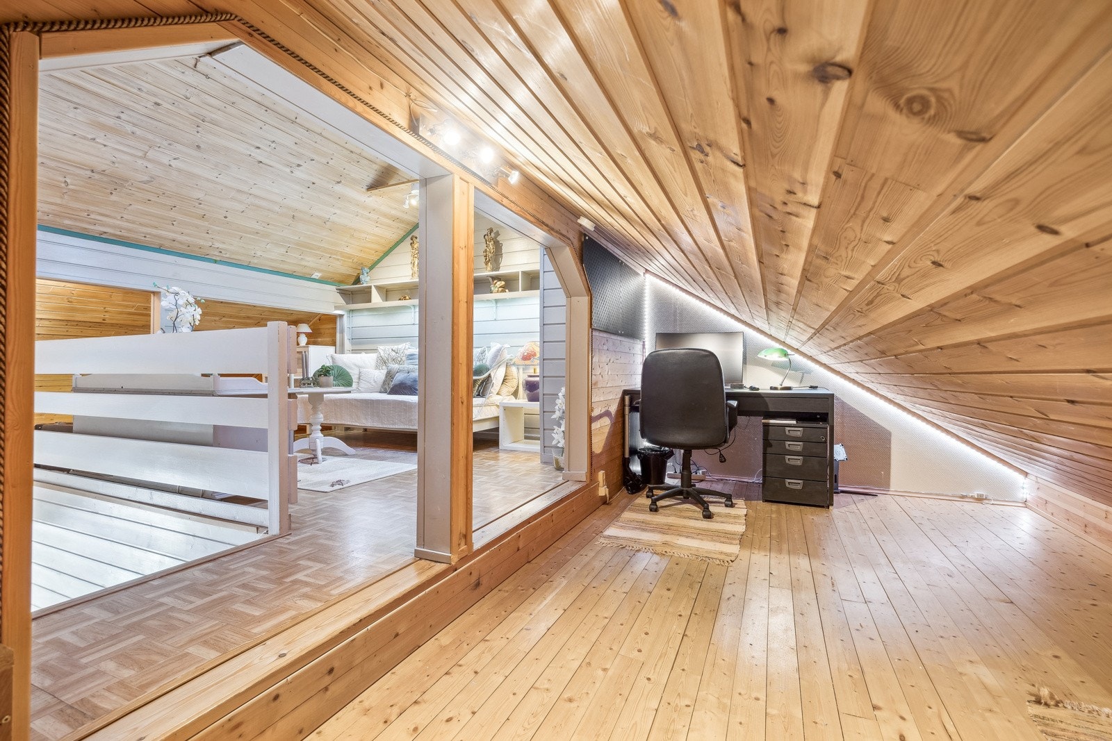 loftsstuen kan enkelt brukes som en avslappningssone. Galleribilde