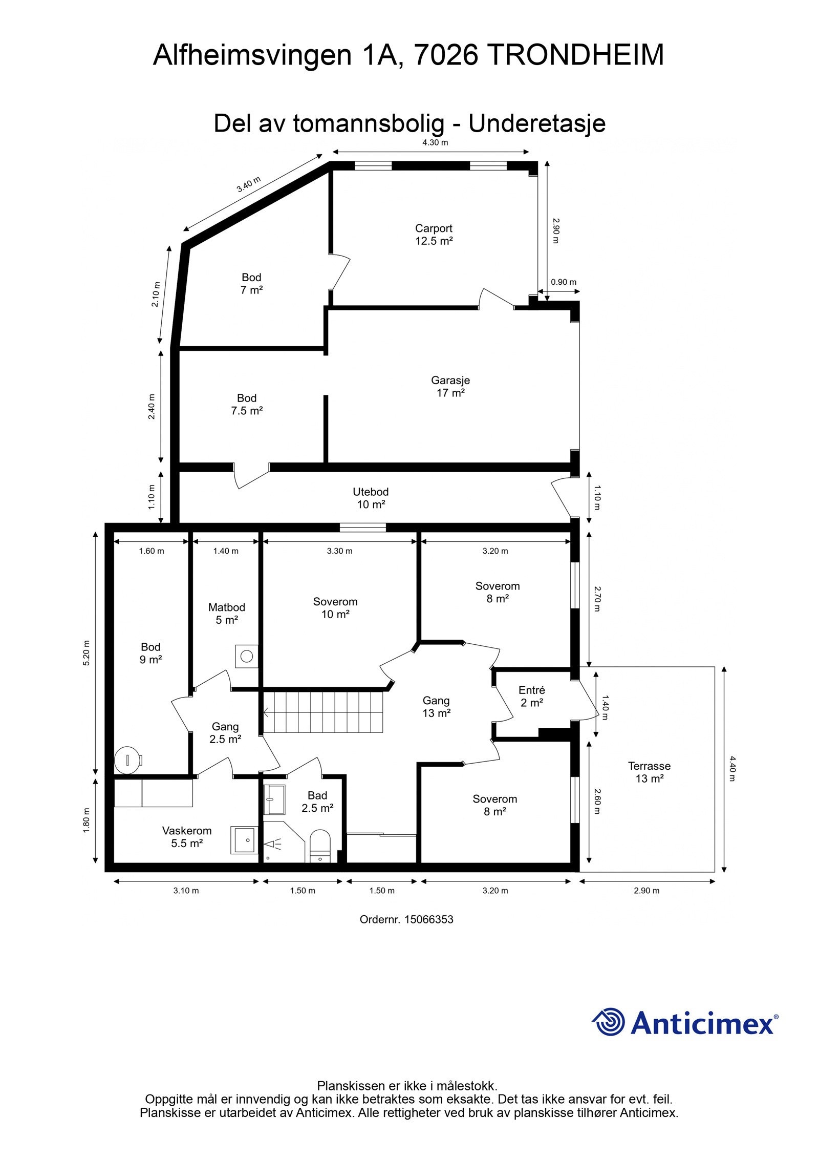 Plantegning - underetasje. Galleribilde