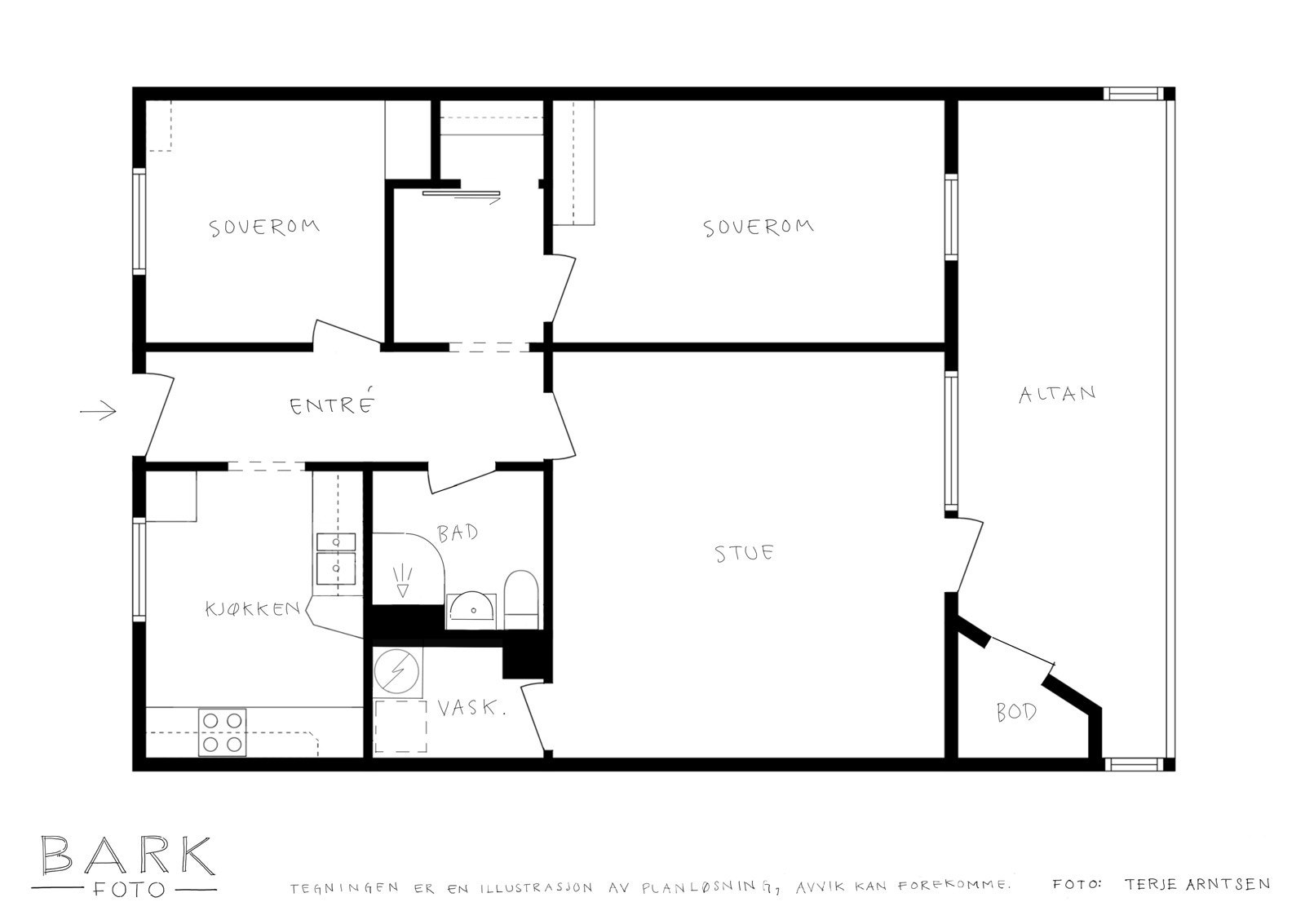 Planskisse | Armauer Hansens vei 15 Galleribilde
