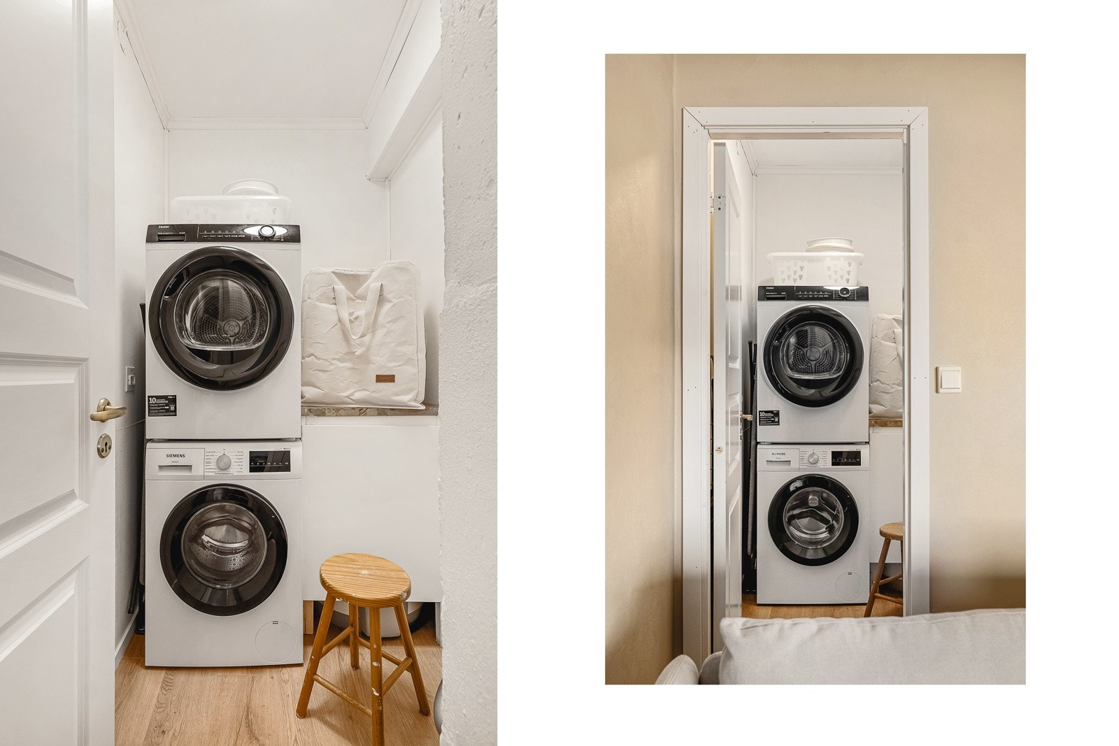 I 2024 satt eier opp vegg for å skille ut til eget vaskerom. Galleribilde