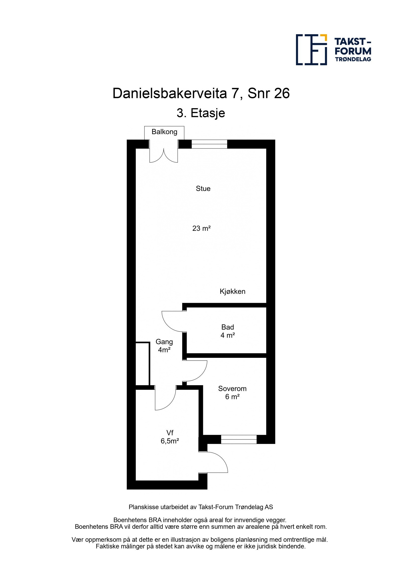 Plantegning 3. etasje. Galleribilde