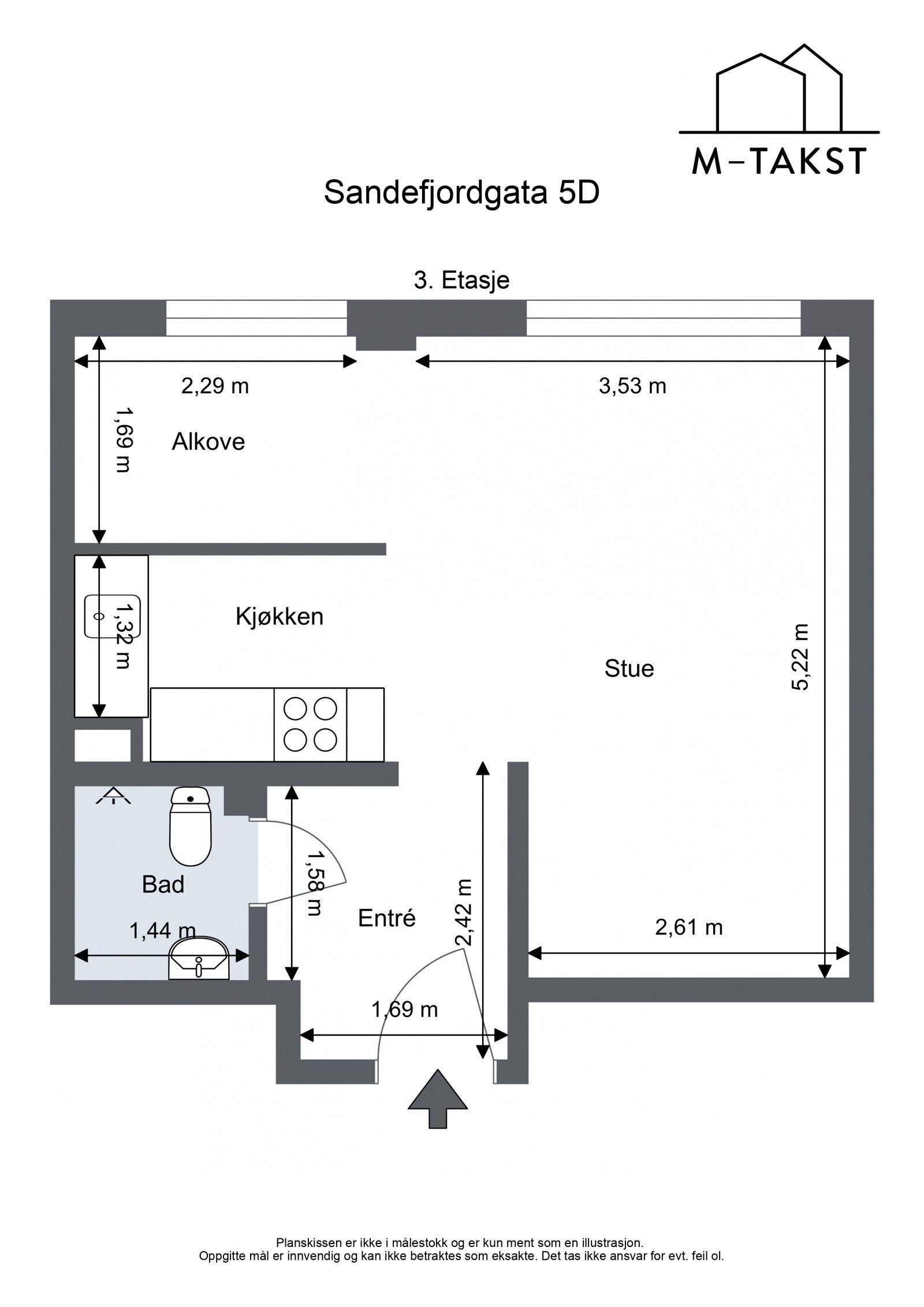 Sandefjordgata 5D - 3. Etasje Galleribilde