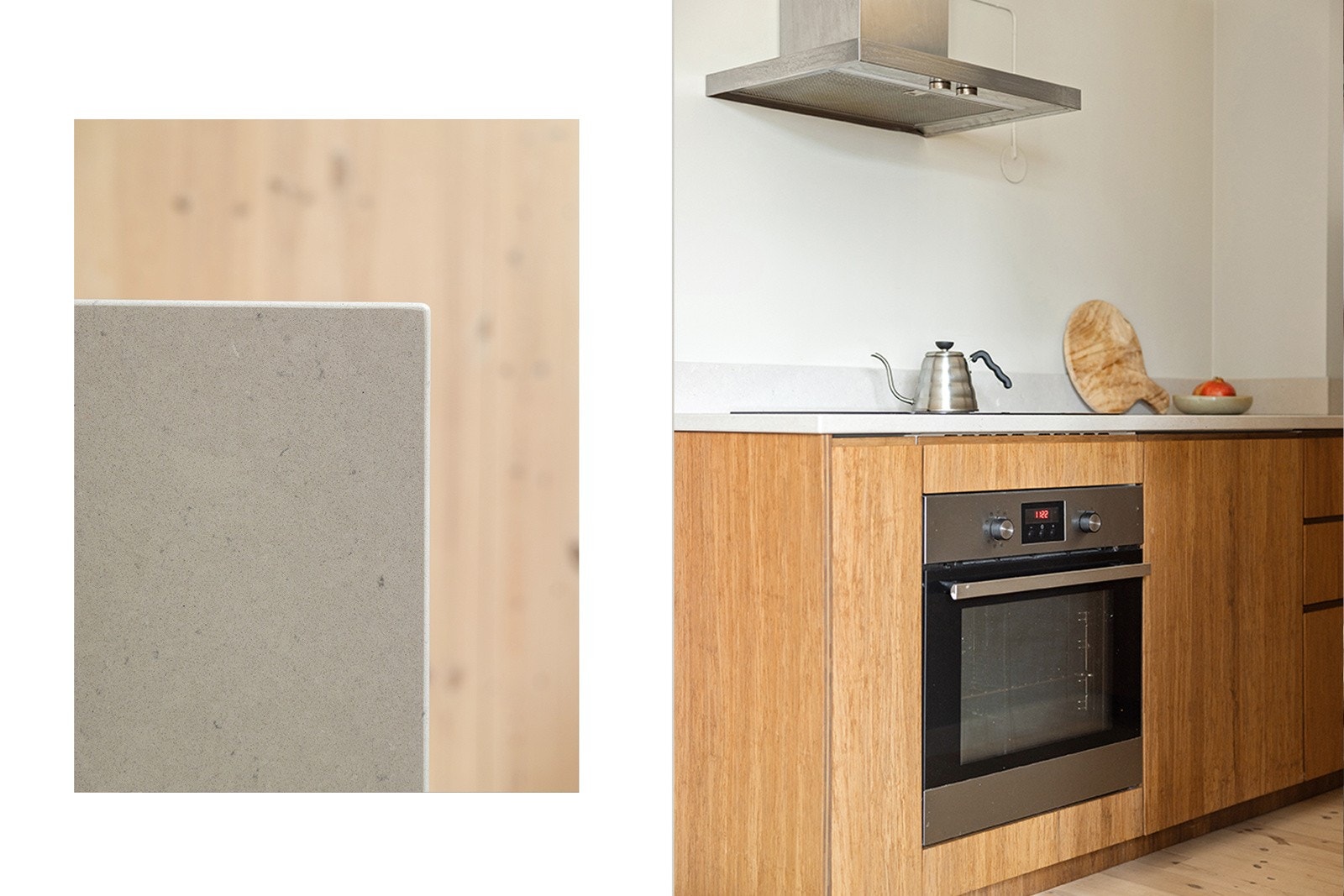 Kjøkkenet er utstyrt med integrerte hvitevarer som oppvaskmaskin, benkekjøleskap, stekeovn, avtrekksvifte og platetopp. Hvitevarene medfølger Galleribilde