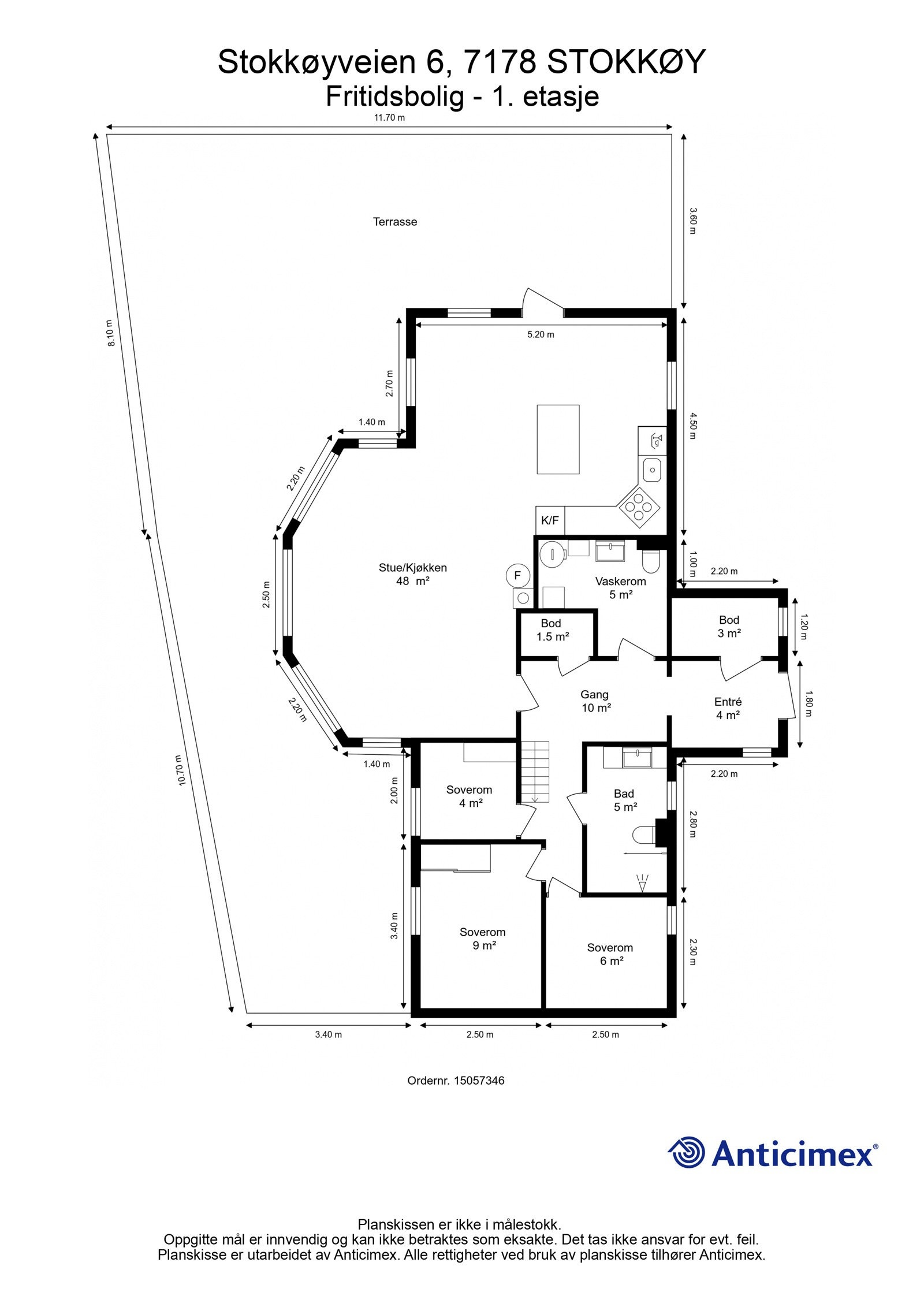 Plantegning - 1.etasje | Stokkøyveien 6 Galleribilde