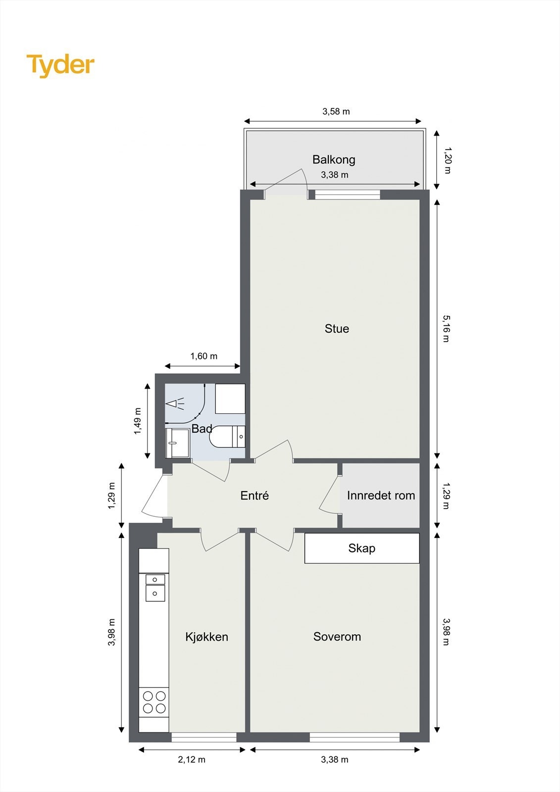 - Det medfølger to boder, en på loft på ca. 3 m², og en i kjeller på ca. 3 m². Begge bodene har god takhøyde - Galleribilde