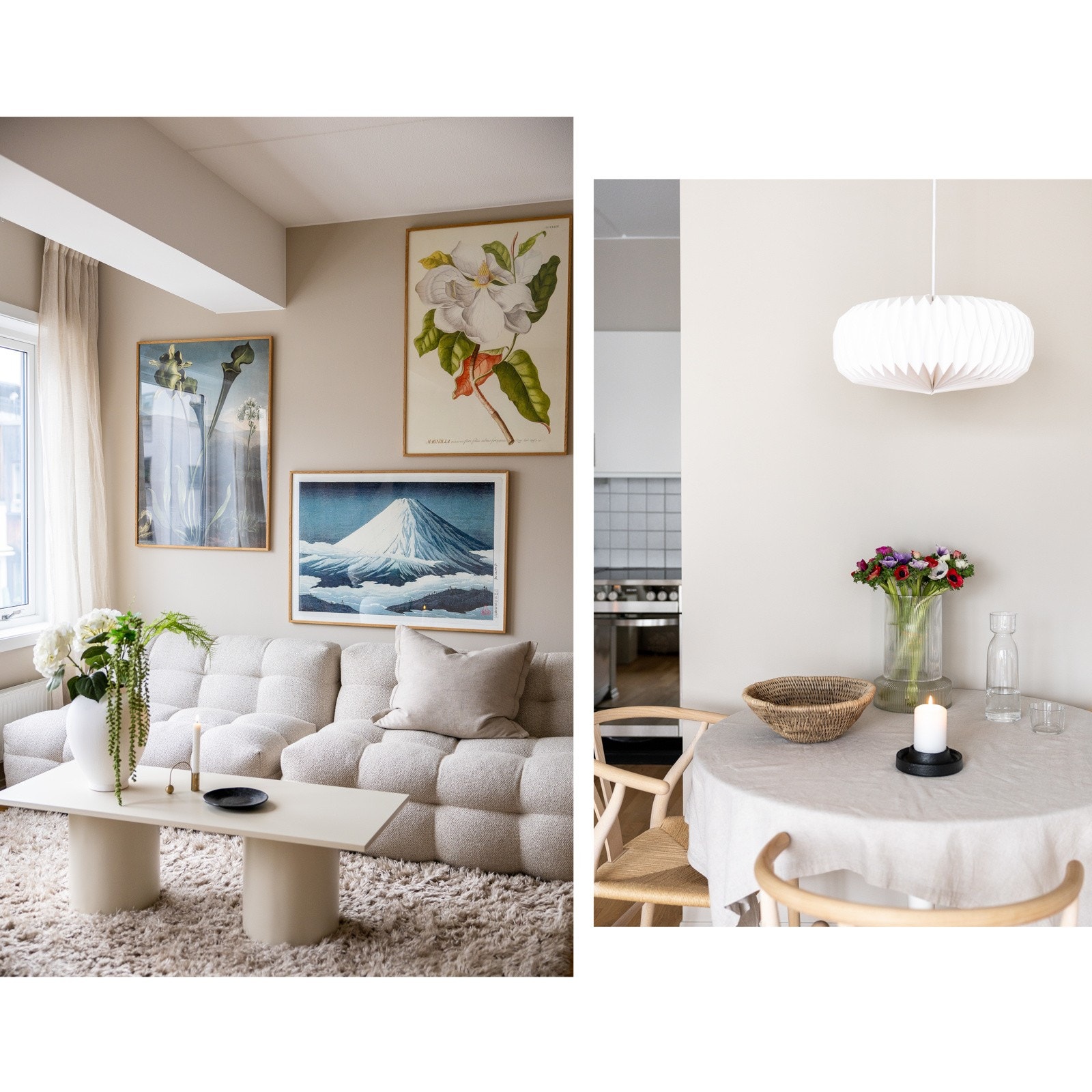 Leiligheten er belagt med parkettgulv som ble slipt i 2021. Galleribilde