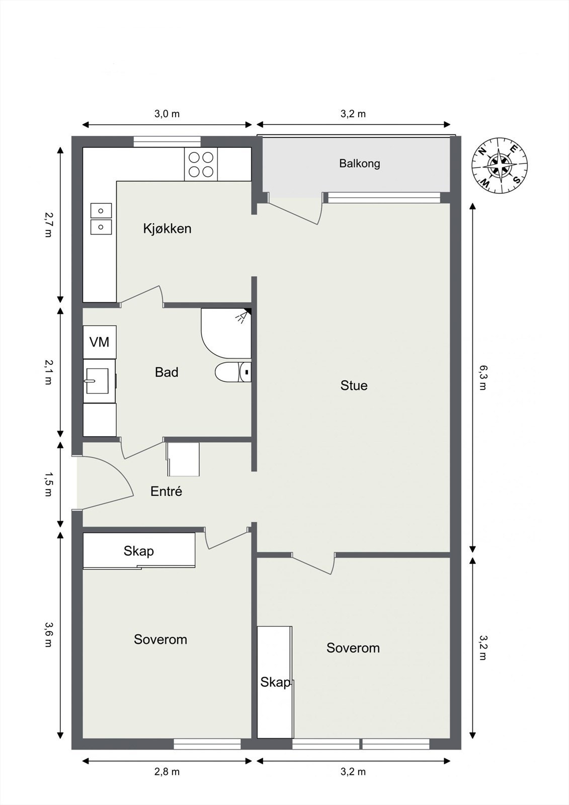 Planskisse Galleribilde