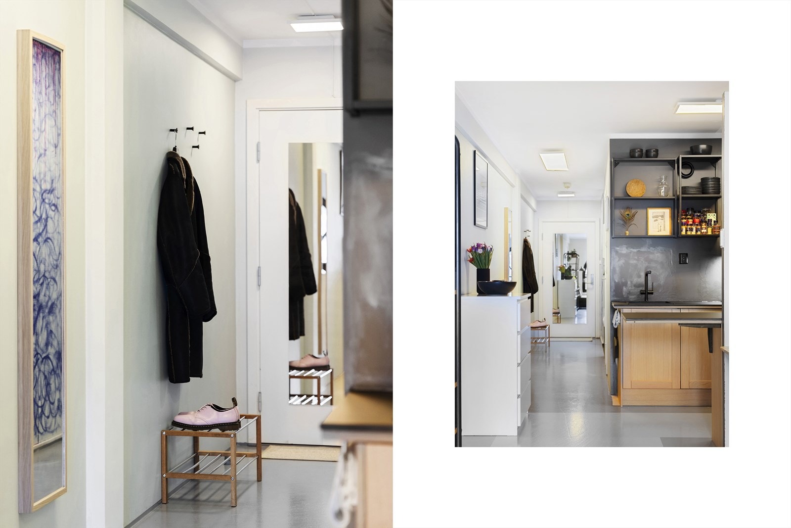 Lys og luftig med god plass til oppbevaring. Galleribilde