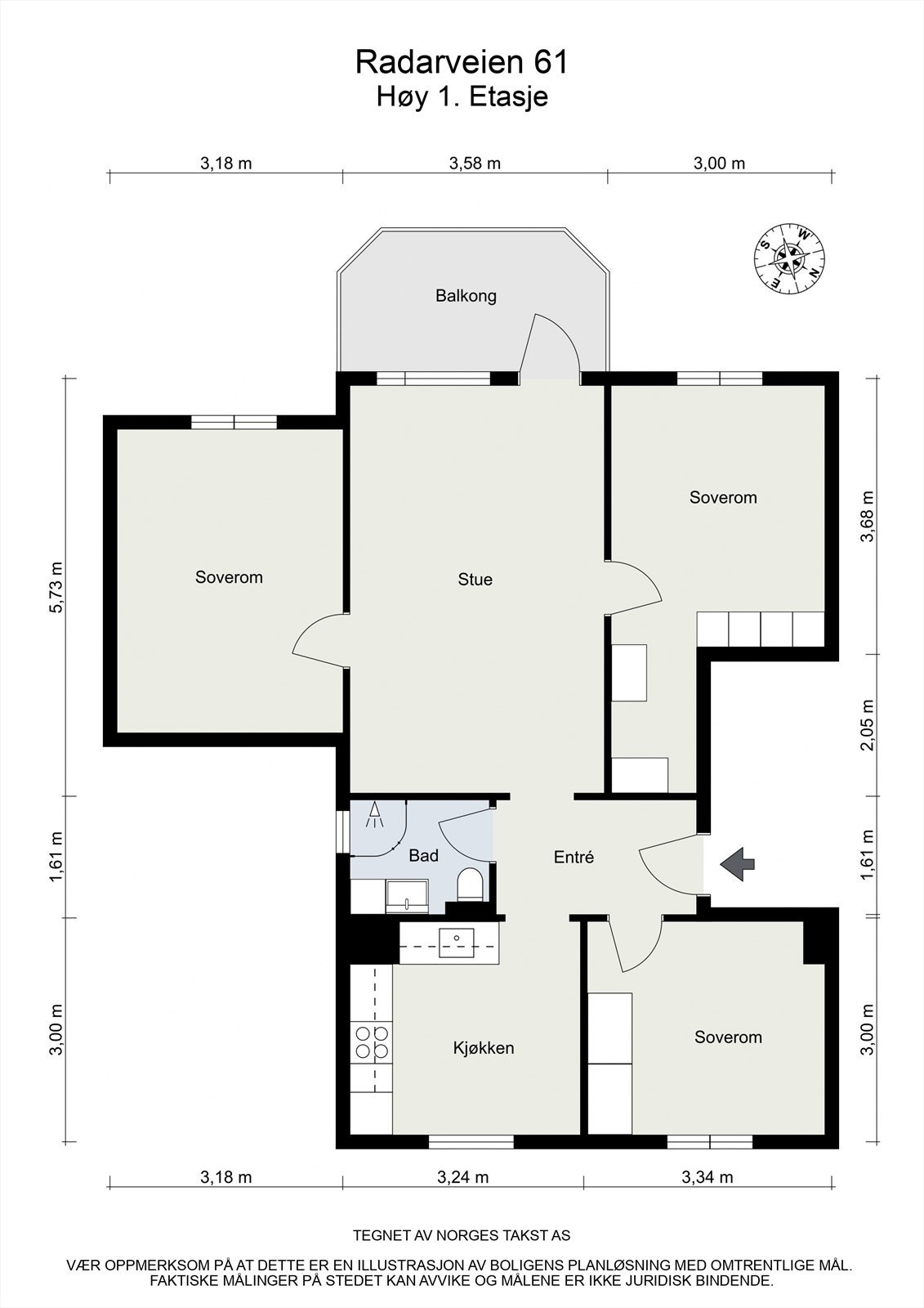 Plantegning Radarveien 61 Galleribilde