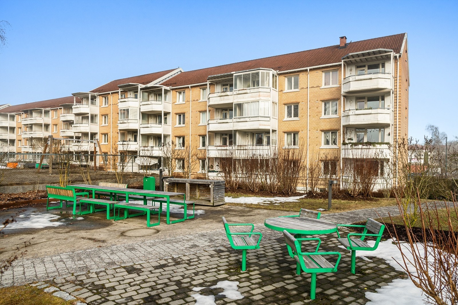 Borettslaget har flere koselige fellesområder med sittegrupper som er veldig populært for alle beboere. Galleribilde