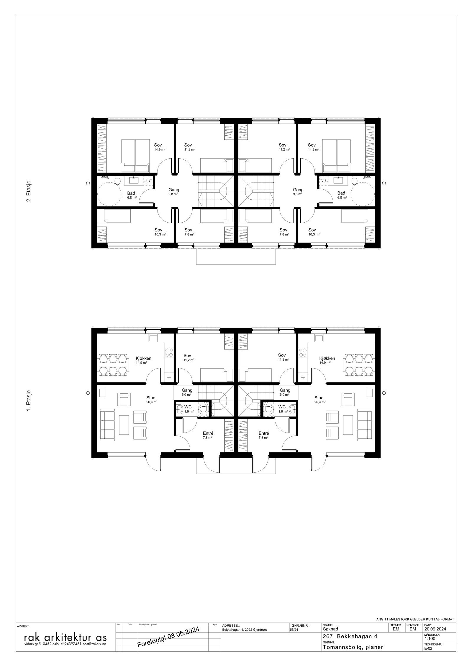 267 E-02 Tomannsbolig, planer 01 - UA Galleribilde