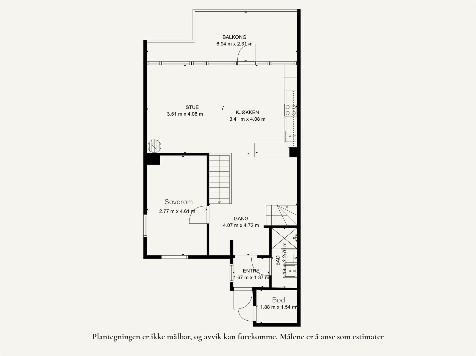 Plantegning 1.etg. Galleribilde