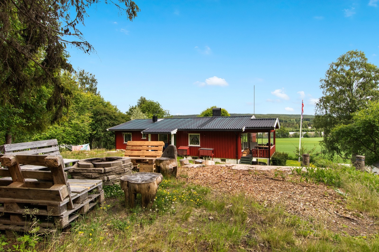 Hyggelig bålplass Galleribilde