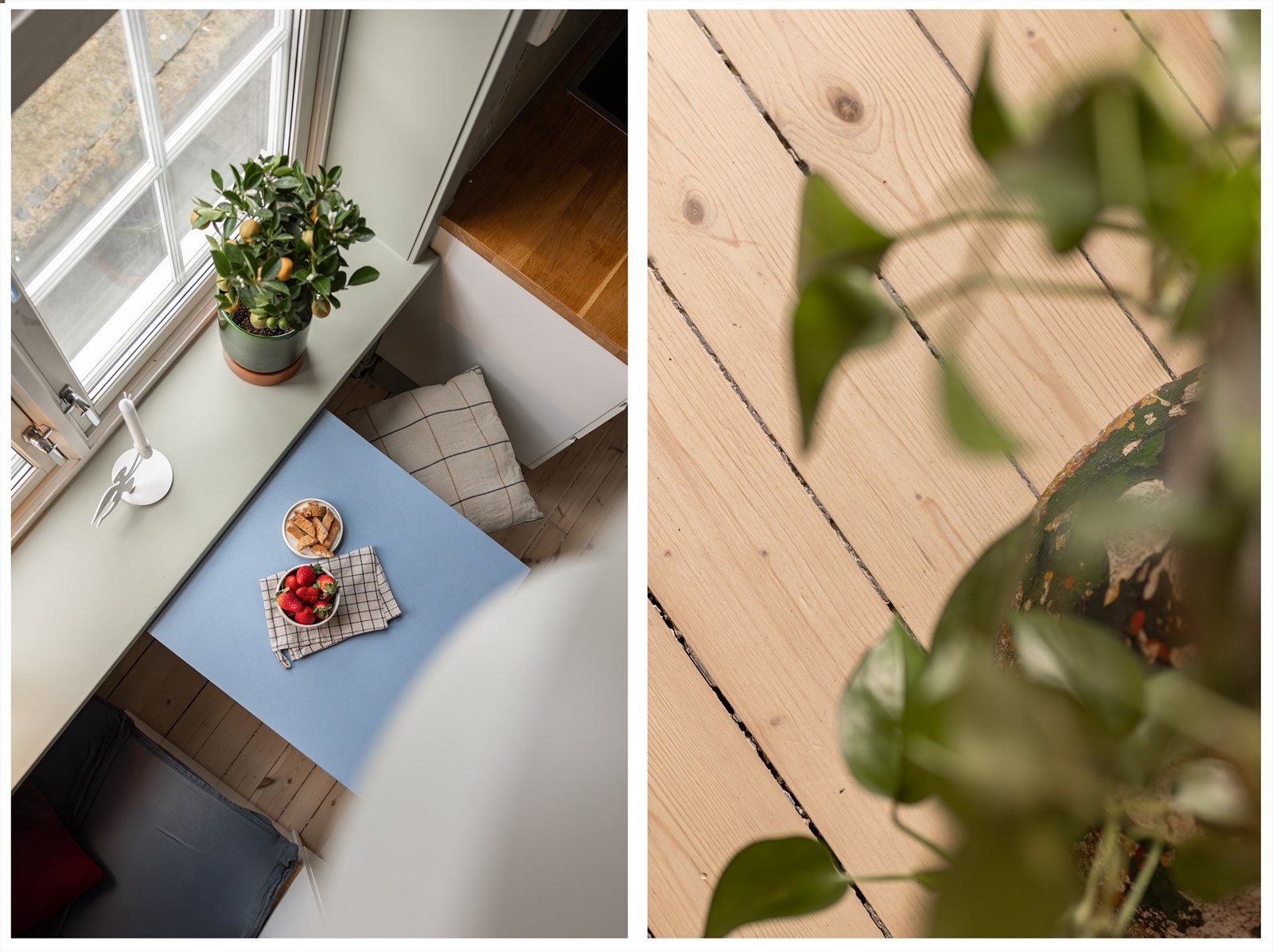 Det er pent tregulv i alle rom, bortsett fra bad. Galleribilde