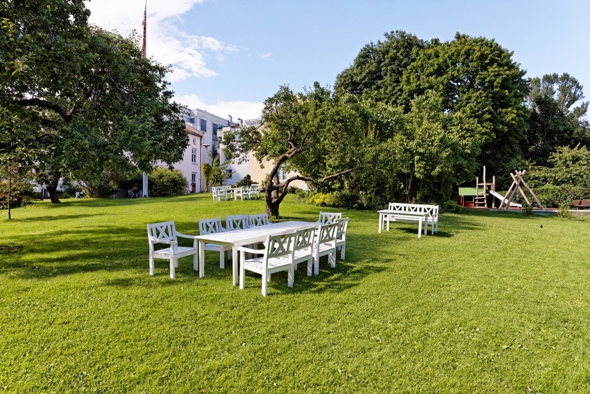 Sameiet er spesielt kjent for Edens hage som er eksklusiv for beboerne. Galleribilde