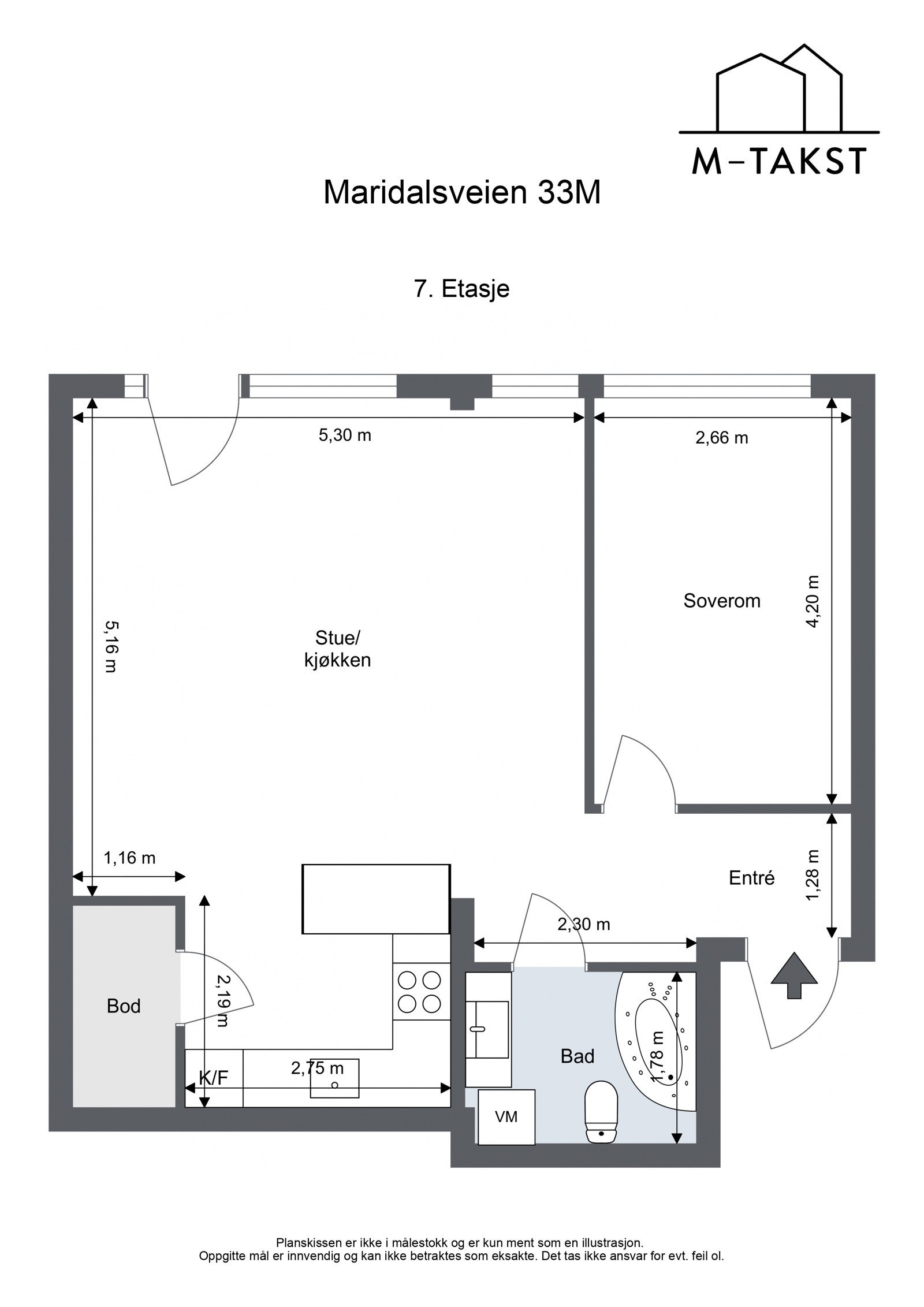 Plantegninger med mål. Galleribilde