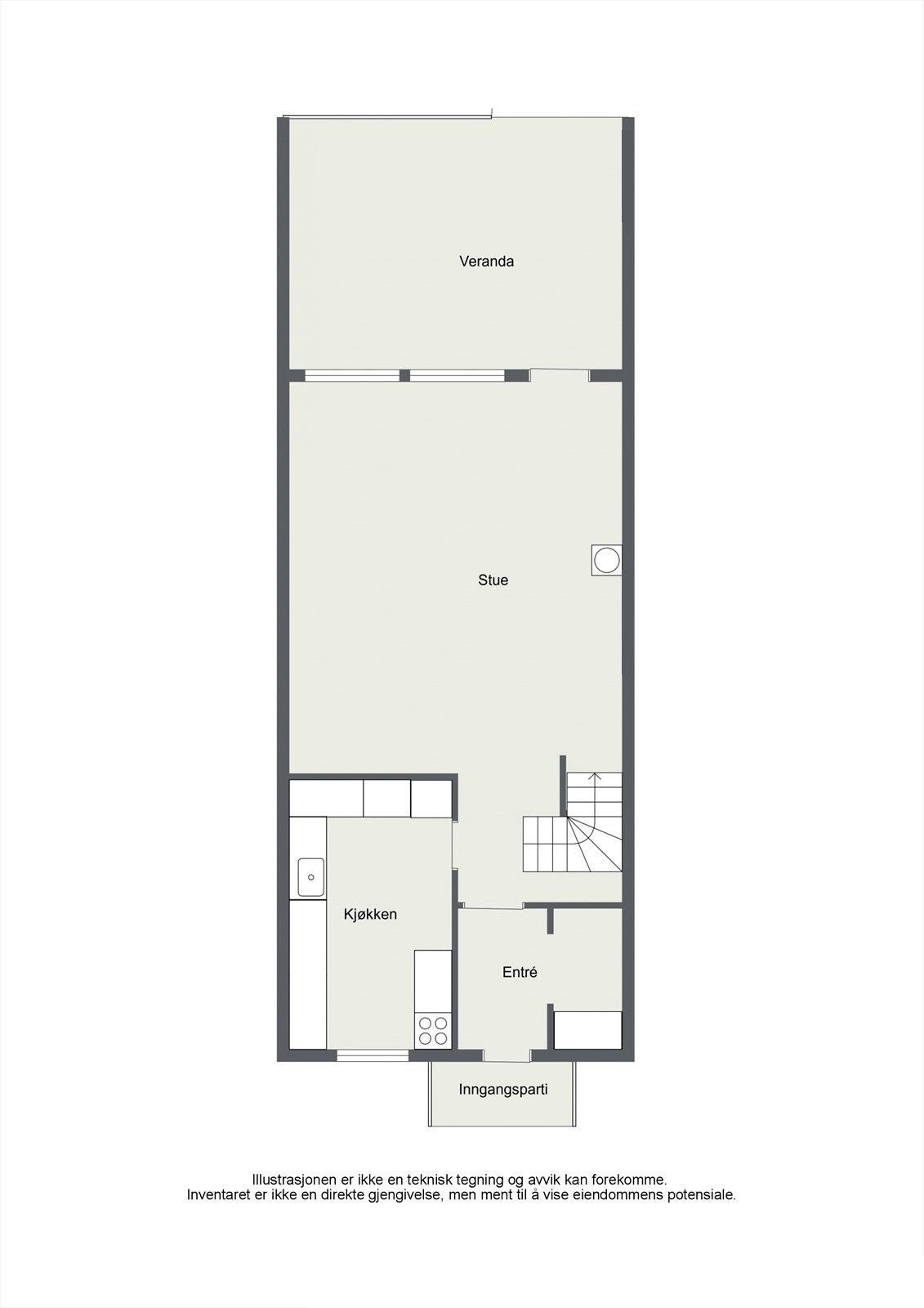 Plantegning 1. etg. Galleribilde