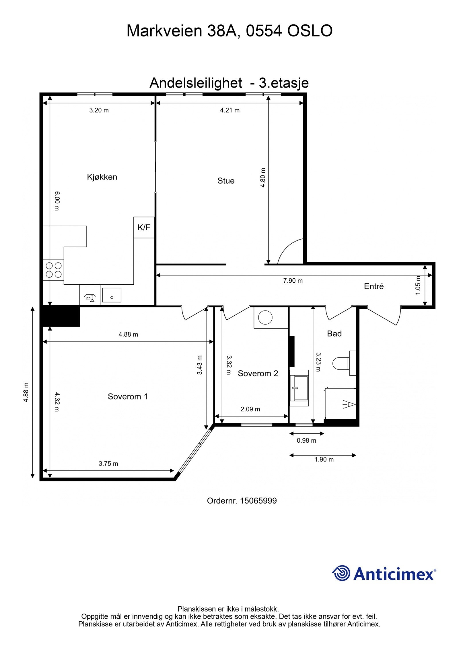 Plantegning-19916114-Andelsleilighet - 3.etasje Galleribilde