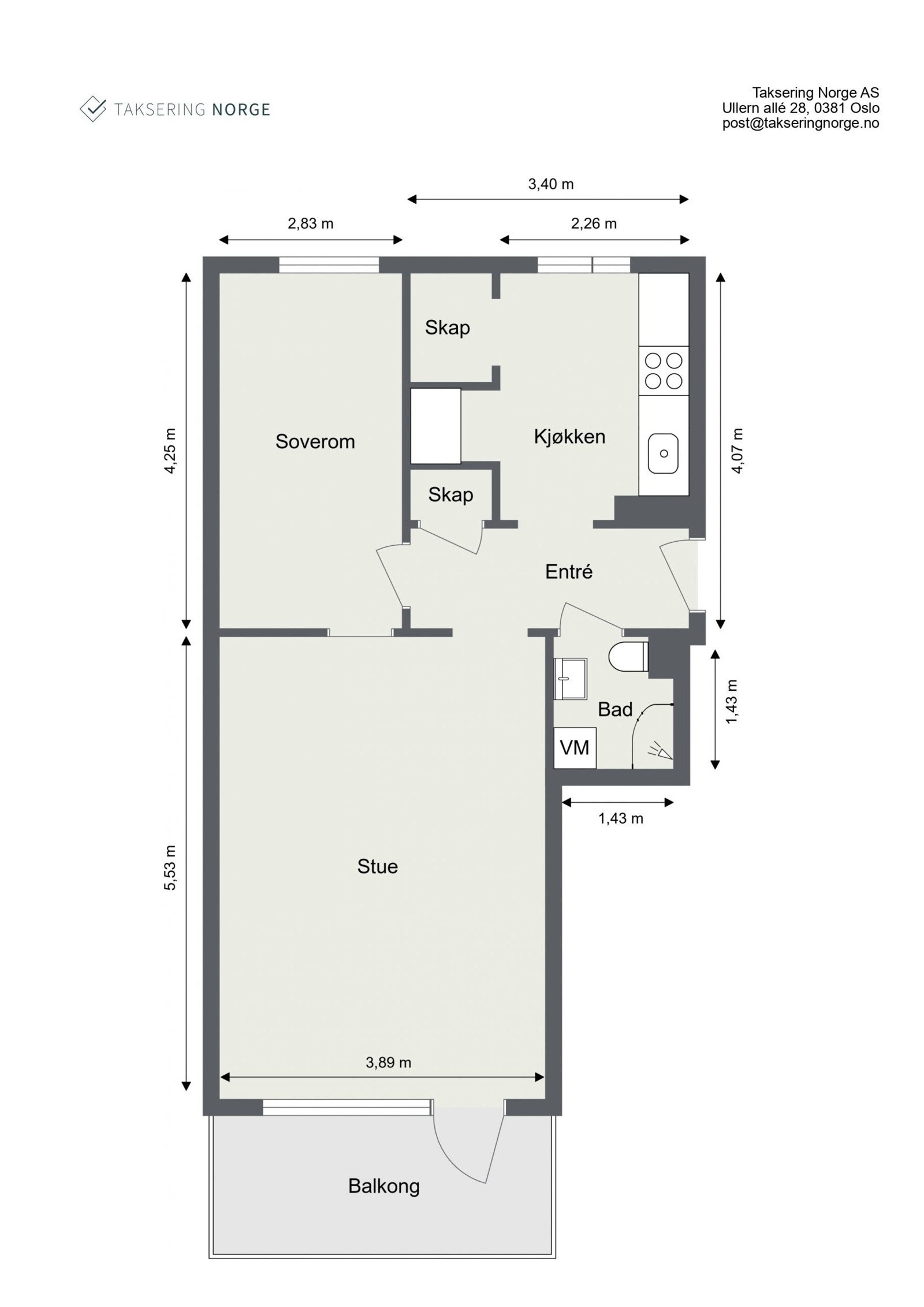 Målbar plantegning. Galleribilde